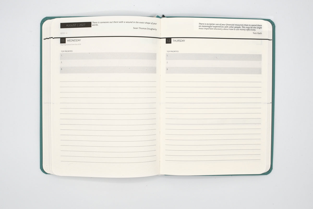 2027 Mental Fitness & Wellbeing Diary - Daily Format