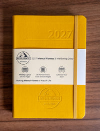 Golden Mustard 2027 Diary Cover - bright mental health awareness diary