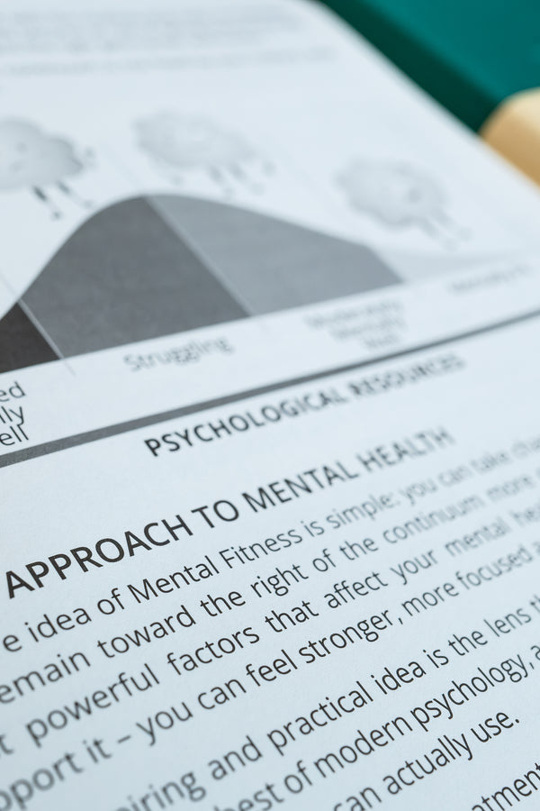 New approach to mental health, resilience, wellbeing. Image shows the mental health continuum